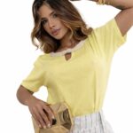 Blusa de Linho com Gola em Corda