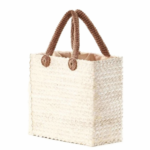 Bolsa de Palha Natural com Alça em Crochê Biro