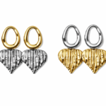 Brinco Coração Bicolor Elegance