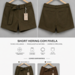 Short Hering Alfaiataria com Fivela Metal