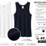Regata Ribana Premium (Branca e Azul Marinho)