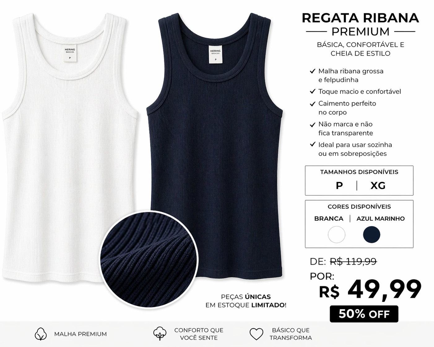file_000000007274720eaab1c6f5b070c080 Regata Ribana Premium (Branca e Azul Marinho) - Imagem 1