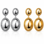 Brinco Oval Duplo Elegante